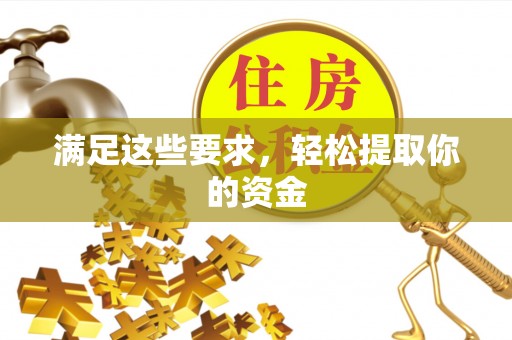 狮子满足这些要求，轻松提取你的资金