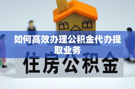 狮子如何高效办理公积金代办提取业务